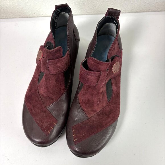 Wolky Namibia Ankle Boots Womens Size 38 US 7 Wine Red Suede Upper - Picture 1 of 13
